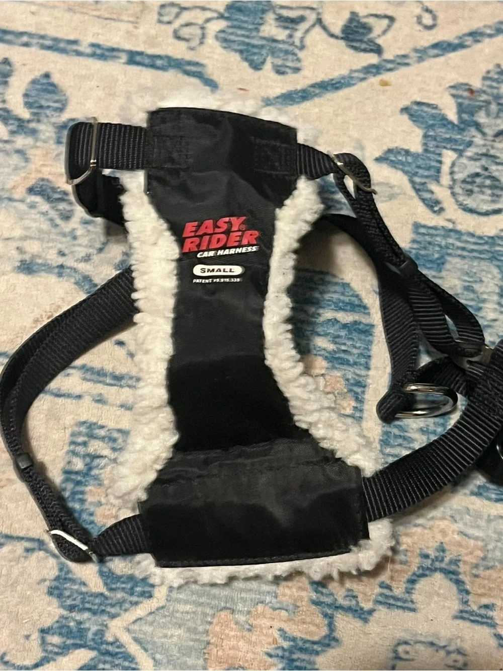 Easy Rider Small Black & White Padded Dog Harness